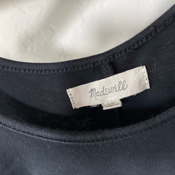 Madewell| Black Cotton High Neck Sleeveless Crop Top, Summer Essential••• - Picture 6 of 9